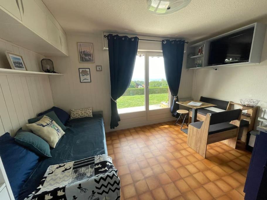 Studio Myrtilles Du Leman Vue Sur Lac Et Montagne Thollon-les-Memises Exteriör bild